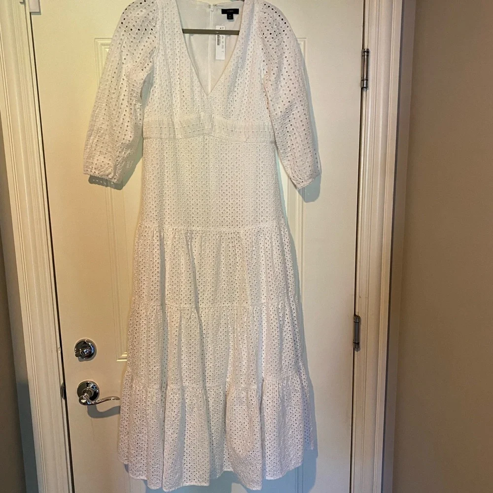 J. Crew White Eyelet Maxi Dress - Picture 5 of 5